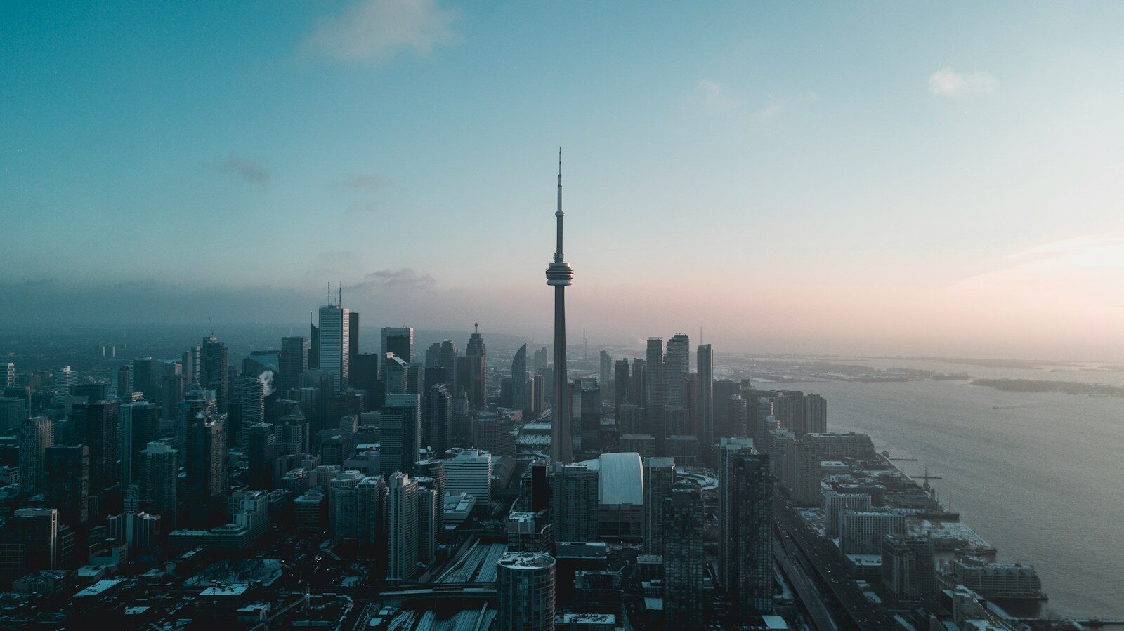 Aerial view of downtown Toronto
